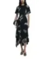 "Desigual Kleider im Sale | Desigual Damenkleid - Florales Herbst/Winter-Kleid in Schwarz mit Rundhalsausschnitt und kurzen Ärmeln - Artikelcode: 25WWVK44 online kaufen"|Planet-Deluxe