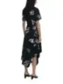 "Desigual Kleider im Sale | Desigual Damenkleid - Florales Herbst/Winter-Kleid in Schwarz mit Rundhalsausschnitt und kurzen Ärmeln - Artikelcode: 25WWVK44 online kaufen"|Planet-Deluxe