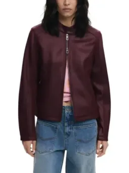 Desigual Damenjacke Bordeaux HW-Kollektion mit Reißverschluss