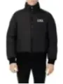 Schwarze gepolsterte Herrenjacke mit Logo