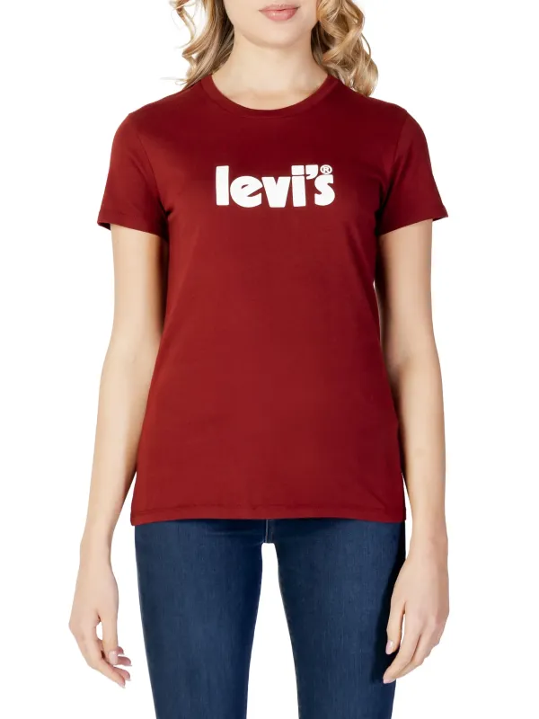 Rotes Levi's T-Shirt mit Logo Rotes Levi's T-Shirt mit Logo