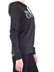 "Versace Jeans Couture Sweatshirts im Sale | Versace Jeans Couture Damen Kapuzenfleece in Schwarz mit Druckmuster - Herbst/Winter Kollektion, 100% Baumwolle, Artikelcode: V_ online kaufen"|Planet-Deluxe