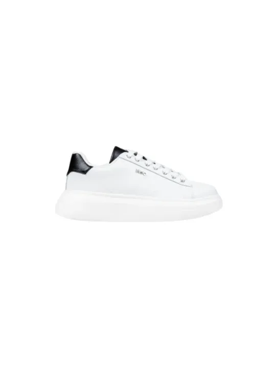 "Liu Jo Sneakers im Sale | Liu Jo Damen-Sneakers Herbst/Winter – Weiße Slip-On Turnschuhe mit Schnürverschluss aus Kunstleder online kaufen"|Planet-Deluxe
