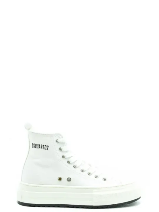 "Dsquared2 Sneakers im Sale | Dsquared2 Damen-Sneakers - Sportliche Frühlings-/Sommer-Schuhe in Weiß mit Schnürverschluss, Artikelcode: V_27738 online kaufen"|Planet-Deluxe