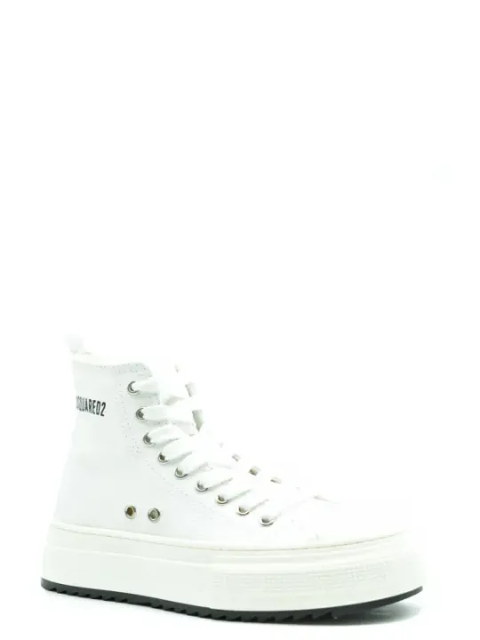 "Dsquared2 Sneakers im Sale | Dsquared2 Damen-Sneakers - Sportliche Frühlings-/Sommer-Schuhe in Weiß mit Schnürverschluss, Artikelcode: V_27738 online kaufen"|Planet-Deluxe