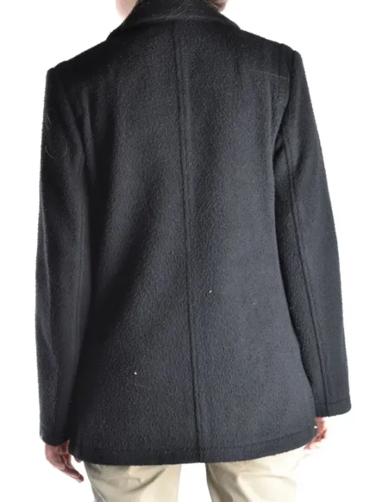 "Alexander Wang Mäntel im Sale | Alexander Wang Damen Wollmantel Schwarz - Eleganter Herbst/Winter Mantel mit Knopfverschluss und Vordertaschen online kaufen"|Planet-Deluxe