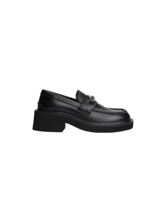 "Tommy Hilfiger Jeans Mokassins im Sale | Tommy Hilfiger Damen Mokassins - Elegante Schwarze Leder-Mokassins für Herbst/Winter mit Gummisohle, Artikelcode: EN0EN02789 online kaufen"|Planet-Deluxe