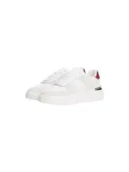 "Tommy Hilfiger Sneakers im Sale | Tommy Hilfiger Damen Herbst/Winter Sneaker - Weiße Ledersneaker mit Schnürung und Gummisohle (Artikelcode: FW0FW08632) online kaufen"|Planet-Deluxe