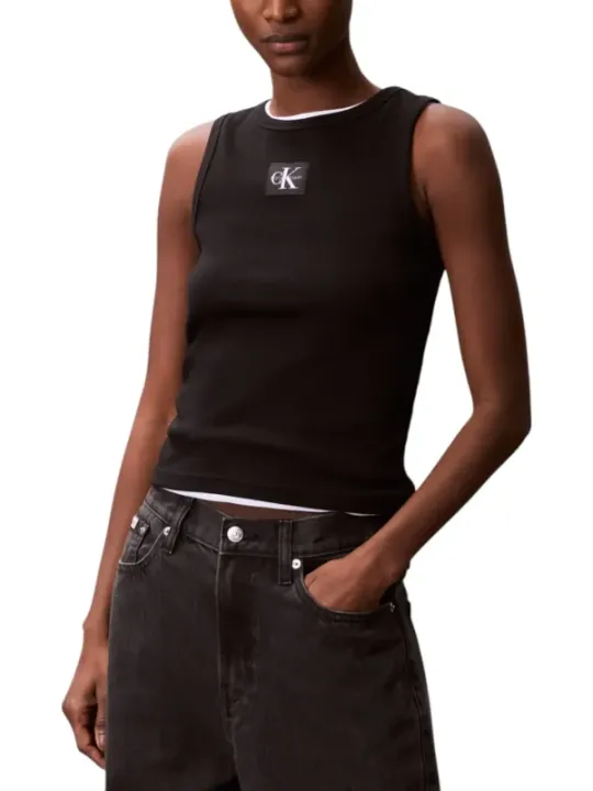 "Calvin Klein Jeans Tanktops im Sale | Calvin Klein Jeans - Calvin Klein Jeans Canotta Donna online kaufen"|Planet-Deluxe
