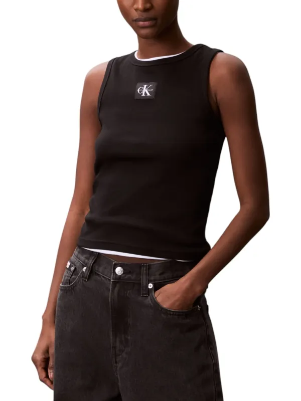 "Calvin Klein Jeans Tanktops im Sale | Calvin Klein Jeans - Calvin Klein Jeans Canotta Donna online kaufen"|Planet-Deluxe