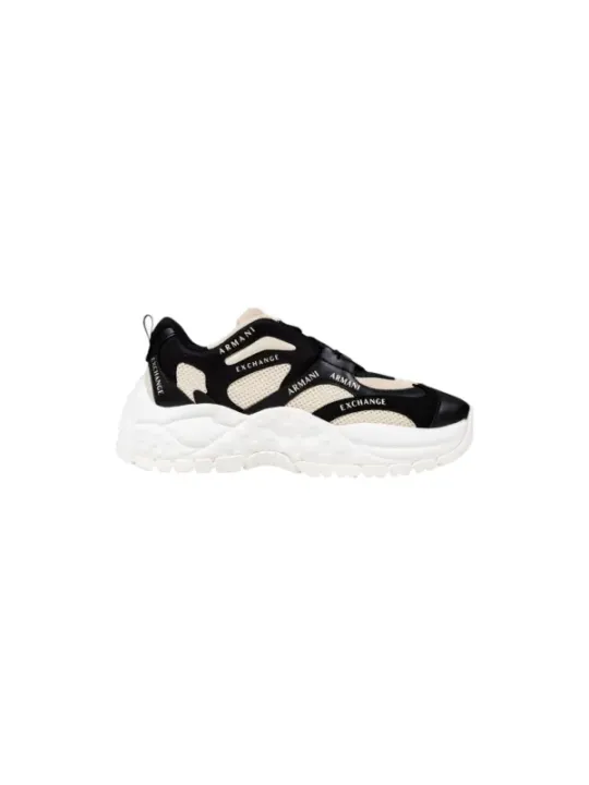 "Armani Exchange Sneakers im Sale | Armani Exchange Damen-Sneakers - Stilvolle Herbst/Winter Sneaker in Schwarz mit Schnürverschluss und Gummisohle  online kaufen"|Planet-Deluxe