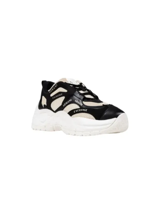 "Armani Exchange Sneakers im Sale | Armani Exchange Damen-Sneakers - Stilvolle Herbst/Winter Sneaker in Schwarz mit Schnürverschluss und Gummisohle  online kaufen"|Planet-Deluxe