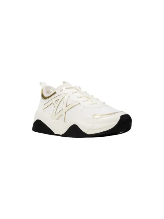 "Armani Exchange Sneakers im Sale | Armani Exchange Damen Sneakers - Goldene Herbst/Winter Schnürschuhe mit Gummisohle (Artikelcode: XDX039 XV311) - 100% Polyester online kaufen"|Planet-Deluxe