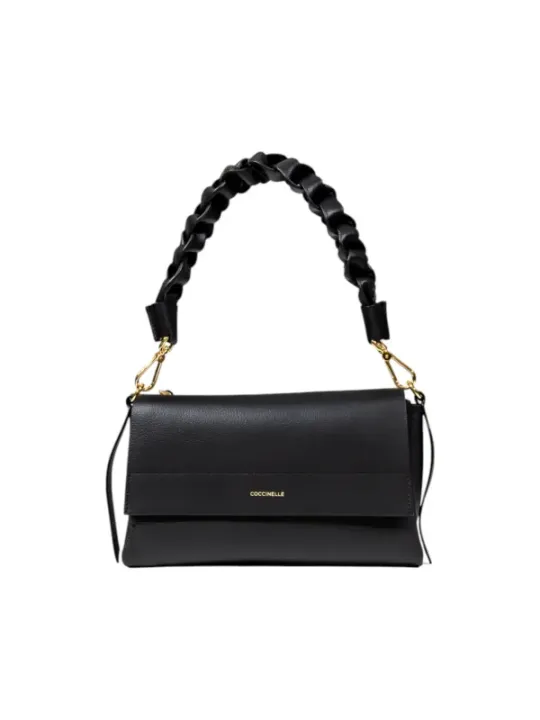 "Coccinelle Einzelstücke & Seltenheiten im Sale | Coccinelle Damen Handtasche - Herbst/Winter Kollektion - Schwarze Leder Tasche mit Druckknopfverschluss und Schulterriemen - 16x online kaufen"|Planet-Deluxe