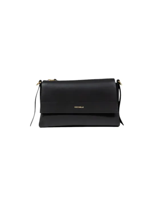 "Coccinelle Einzelstücke & Seltenheiten im Sale | Coccinelle Damen Handtasche - Herbst/Winter Kollektion - Schwarze Leder Tasche mit Druckknopfverschluss und Schulterriemen - 16x online kaufen"|Planet-Deluxe