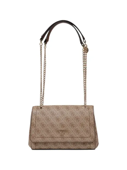 "Guess Einzelstücke & Seltenheiten im Sale | GUESS Damen Handtasche Herbst/Winter - Stilvolle Braune Drucktasche mit Druckknopfverschluss und Praktischen Innen- und Außenta online kaufen"|Planet-Deluxe