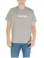 "Calvin Klein T-Shirts im Sale | Calvin Klein Herren TShirt Grau Druck Kurzarm Herbst Winter online kaufen"|Planet-Deluxe