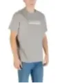"Calvin Klein T-Shirts im Sale | Calvin Klein Herren TShirt Grau Druck Kurzarm Herbst Winter online kaufen"|Planet-Deluxe