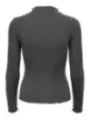 Dunkelgrauer Rippstrick Rollkragenpullover