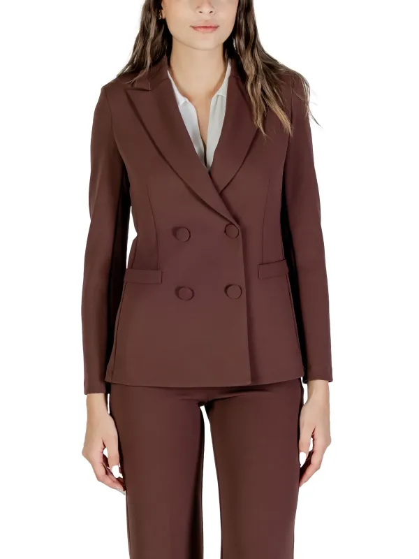 "Rinascimento Blazer im Sale | Rinascimento Damen Kostümjacke – Elegante Herbst/Winter Blazer in Braun mit Knopfverschluss und V-Ausschnitt, Artikelcode: CF online kaufen"|Planet-Deluxe