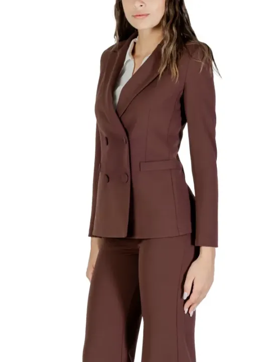 "Rinascimento Blazer im Sale | Rinascimento Damen Kostümjacke – Elegante Herbst/Winter Blazer in Braun mit Knopfverschluss und V-Ausschnitt, Artikelcode: CF online kaufen"|Planet-Deluxe