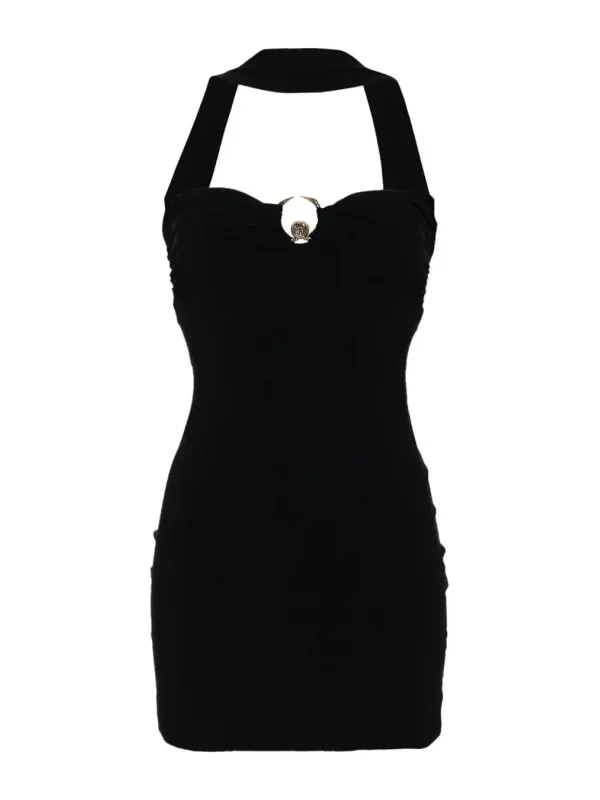 "Roberto Cavalli Kleider im Sale | Roberto Cavalli Damenkleid - Elegantes Schwarzes Herbst/Winter Kleid mit Sweetheart-Ausschnitt, Ärmellos - Artikelcode: V_32145 online kaufen"|Planet-Deluxe