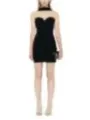"Roberto Cavalli Kleider im Sale | Roberto Cavalli Damenkleid - Elegantes Schwarzes Herbst/Winter Kleid mit Sweetheart-Ausschnitt, Ärmellos - Artikelcode: V_32145 online kaufen"|Planet-Deluxe