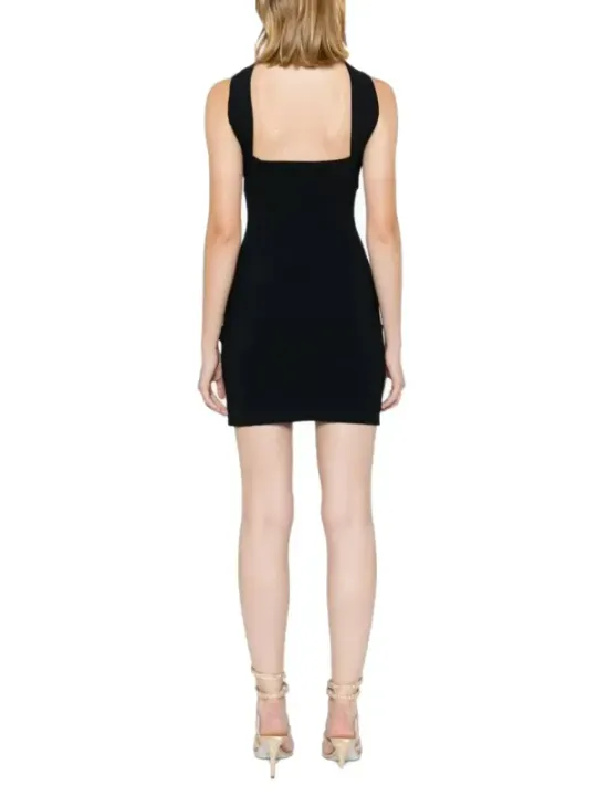 "Roberto Cavalli Kleider im Sale | Roberto Cavalli Damenkleid - Elegantes Schwarzes Herbst/Winter Kleid mit Sweetheart-Ausschnitt, Ärmellos - Artikelcode: V_32145 online kaufen"|Planet-Deluxe