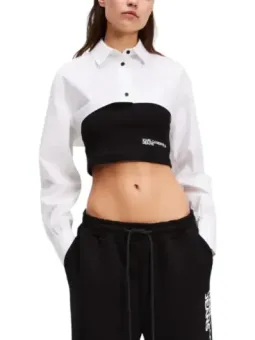 KL Damen Jeanshemd Weiß HW - Baumwollmix, Langarm, A3W11006