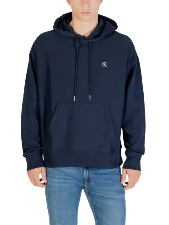 "Calvin Klein Jeans Sweatshirts im Sale | Calvin Klein Herren Fleece Kapuzenpullover Blau online kaufen"|Planet-Deluxe