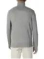 Grauer Baumwoll-Rollkragenpullover für Damen und Herren