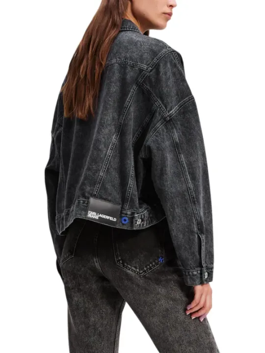 "Karl Lagerfeld Jeans Blazer im Sale | Karl Lagerfeld Jeans Damen Kostümjacke - Herbst/Winter, Schwarz, 100% Baumwolle, Modell A3W14060 online kaufen"|Planet-Deluxe