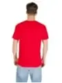 "Tommy Hilfiger Jeans T-Shirts im Sale | Tommy Hilfiger Herbst Rot TShirt Herren Bio Baumwolle online kaufen"|Planet-Deluxe