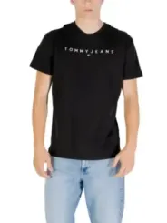 "Tommy Hilfiger Jeans T-Shirts im Sale | Tommy Hilfiger Bio Baumwolle TShirt Schwarz Herren online kaufen"|Planet-Deluxe