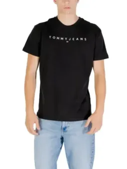 "Tommy Hilfiger Herren T-Shirt Schwarz Bio-Baumwolle"