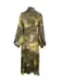 Goldgrünes Erika Cavallini Blumenkleid