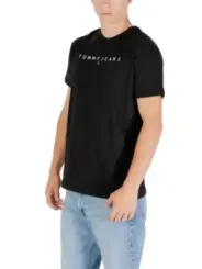 "Tommy Hilfiger Jeans T-Shirts im Sale | Tommy Hilfiger Bio Baumwolle TShirt Schwarz Herren online kaufen"|Planet-Deluxe