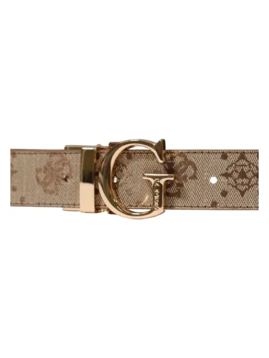 "Guess Gürtel im Sale | Guess Damen Gürtel Herbst/Winter Beige Druck 100cm online kaufen"|Planet-Deluxe