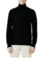 Schwarzer Rollkragenpullover für Herren