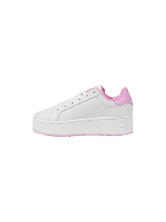 "Tommy Hilfiger Jeans Sneakers im Sale | Tommy Hilfiger Damen Sneaker Rosa – Sportliche Slip-On Herbst/Winter aus Leder | Art: Frau | Typologie: Sneakers online kaufen"|Planet-Deluxe