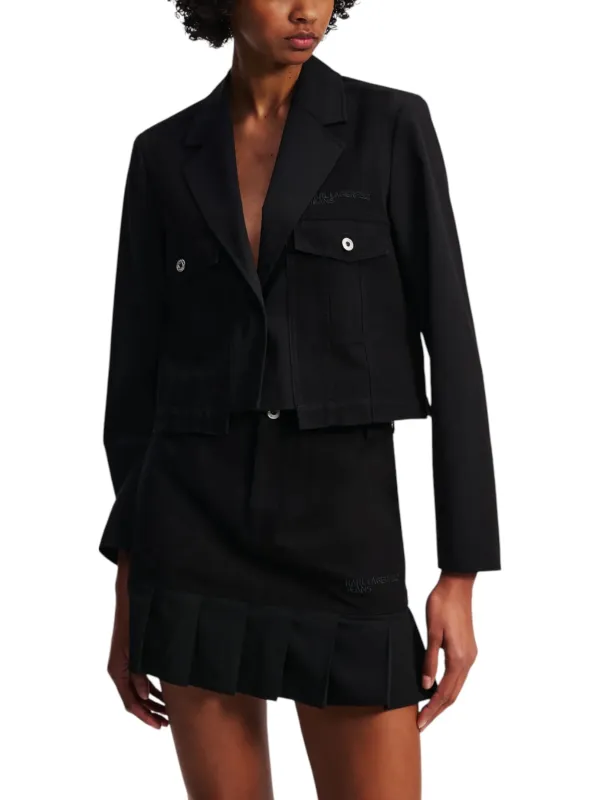 "Karl Lagerfeld Jeans Blazer im Sale | Karl Lagerfeld Jeans Damen Blazer - Elegante Kostümjacke Schwarz für Herbst/Winter online kaufen"|Planet-Deluxe