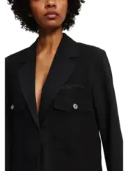 "Karl Lagerfeld Jeans Blazer im Sale | Karl Lagerfeld Jeans Damen Blazer - Elegante Kostümjacke Schwarz für Herbst/Winter online kaufen"|Planet-Deluxe