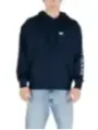 "Tommy Hilfiger Jeans Sweatshirts im Sale | Tommy Hilfiger Jeans Herren Kapuzen-Fleece "Felpa Uomo" - Blau mit Druckmuster, Herbst/Winter Kollektion, 100% Bio-Baumwolle online kaufen"|Planet-Deluxe