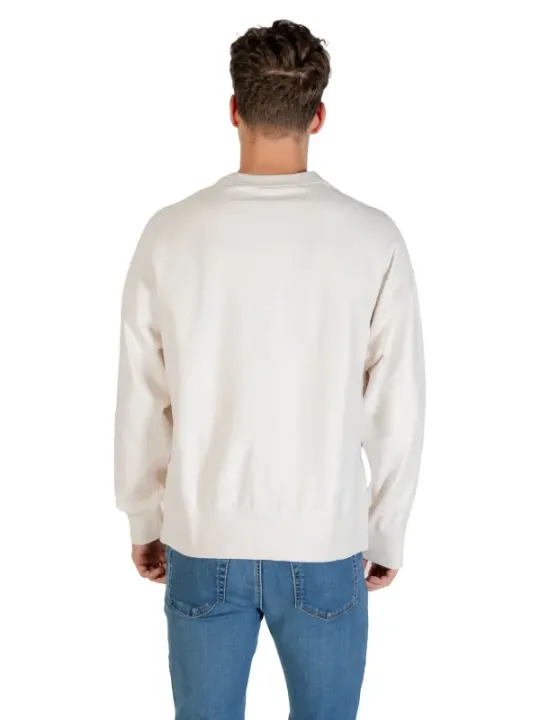 "Calvin Klein Jeans Sweatshirts im Sale | Calvin Klein Jeans Herren Fleece-Sweatshirt, Weiß - Herbst/Winter Kollektion, Rundhals, Langarm - Artikelcode: LV04RC277G online kaufen"|Planet-Deluxe