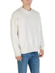 "Calvin Klein Jeans Sweatshirts im Sale | Calvin Klein Jeans Herren Fleece-Sweatshirt, Weiß - Herbst/Winter Kollektion, Rundhals, Langarm - Artikelcode: LV04RC277G online kaufen"|Planet-Deluxe