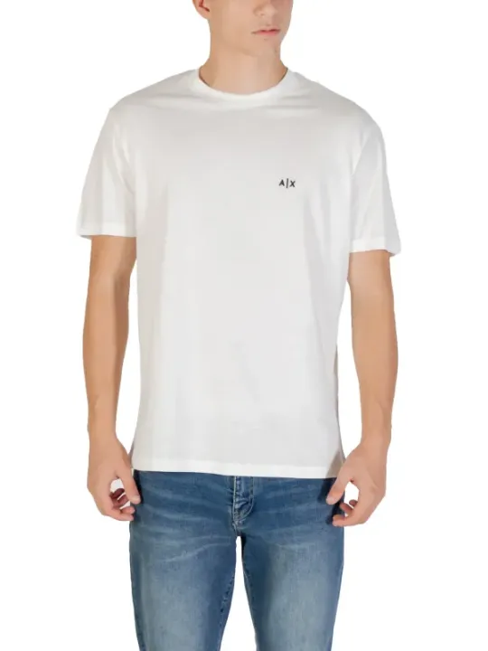 "Armani Exchange T-Shirts im Sale | Armani Exchange Herren T-Shirt - Weiß, Kurzarm, Rundhals - 100% Baumwolle für Herbst/Winter online kaufen"|Planet-Deluxe