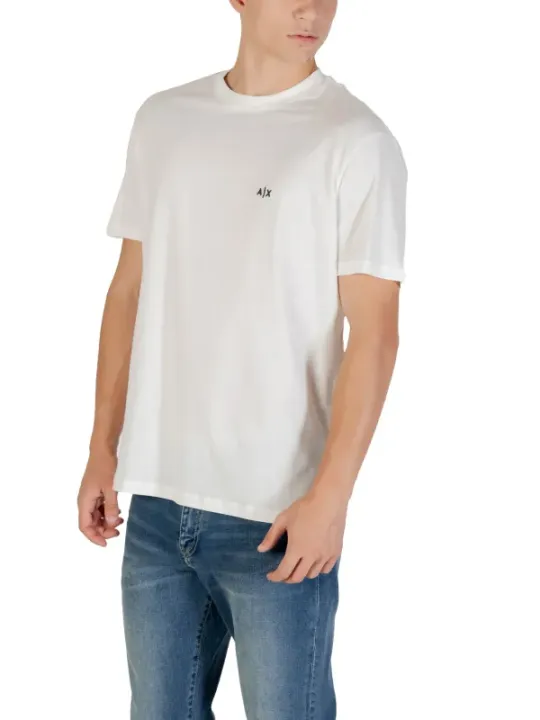 "Armani Exchange T-Shirts im Sale | Armani Exchange Herren T-Shirt - Weiß, Kurzarm, Rundhals - 100% Baumwolle für Herbst/Winter online kaufen"|Planet-Deluxe