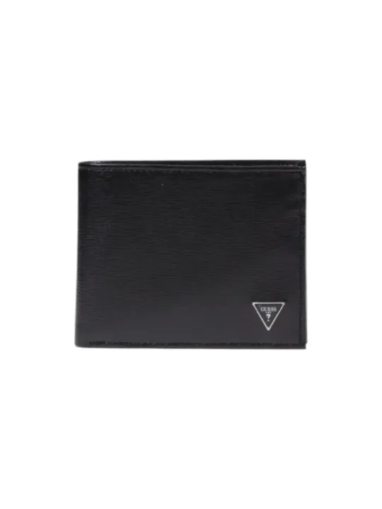 "Guess Brieftaschen im Sale | GUESS Herren Geldbörse - Schwarze Leder Brieftasche mit Innenfächern, Kompakt 9x9x1 cm, Herbst/Winter Kollektion online kaufen"|Planet-Deluxe