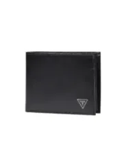 "Guess Brieftaschen im Sale | GUESS Herren Geldbörse - Schwarze Leder Brieftasche mit Innenfächern, Kompakt 9x9x1 cm, Herbst/Winter Kollektion online kaufen"|Planet-Deluxe