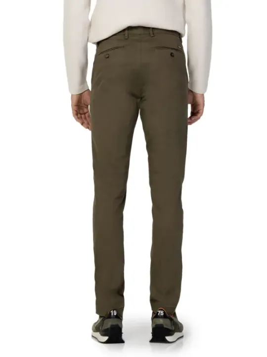 Taupe Stretch Baumwollhose für Business